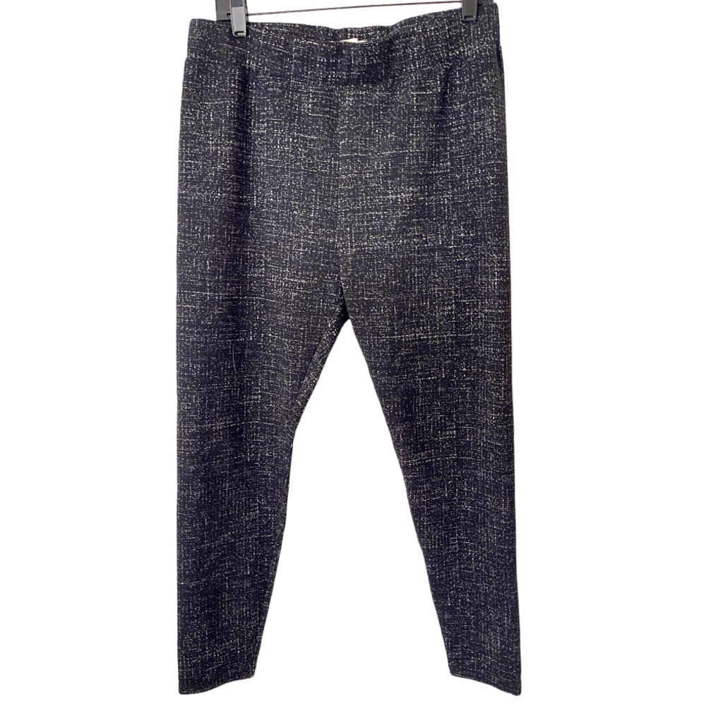 Lou and Grey‎ For Loft Black Tweed Texture Thick Knit Leggings High Waist Pants